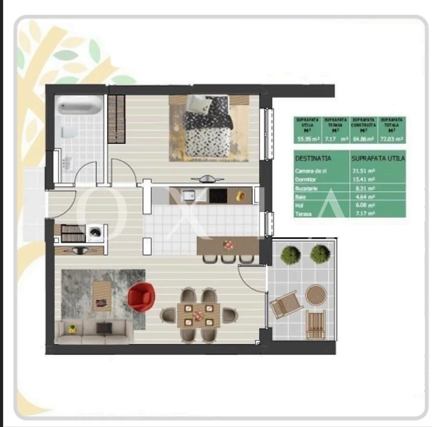 Denya Forest – Loc Parcare – Etaj Intermediar