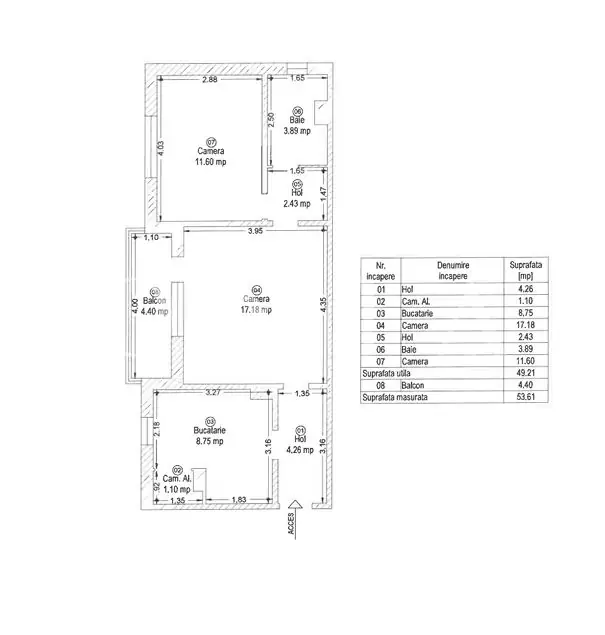 Soarelui (Parcul Lidia) – 2 Camere – Etaj Intermediar