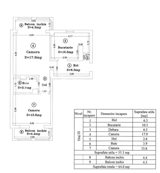Lipovei(OMV) – 2 Camere – Etaj Intermediar